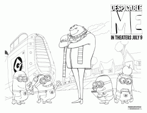 Despicable Coloring Pages on No Compensation Was Received For This Post    Screening Passes And
