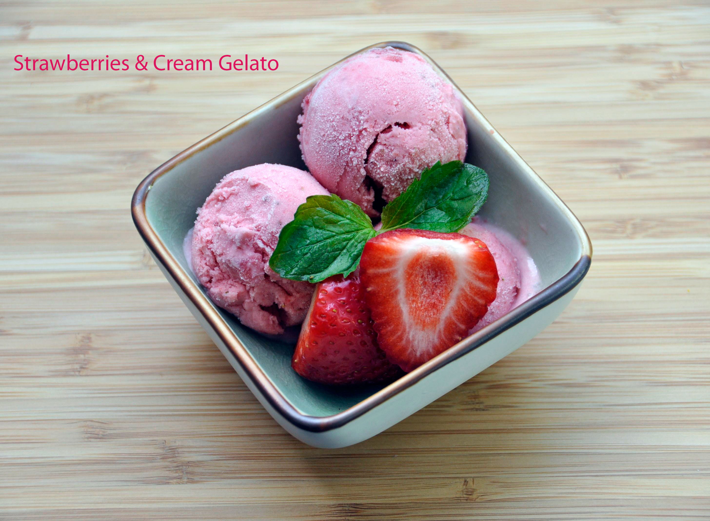Recipe Strawberries & Cream Gelato Rockin Mama™
