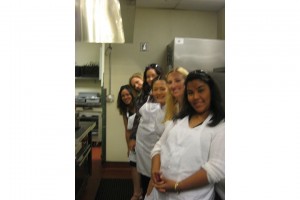 group shot of ladies with Chef