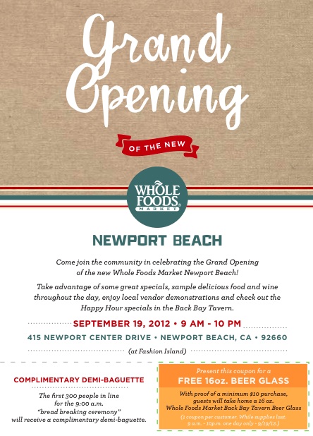 Whole Foods Market Newport Beach Grand Opening