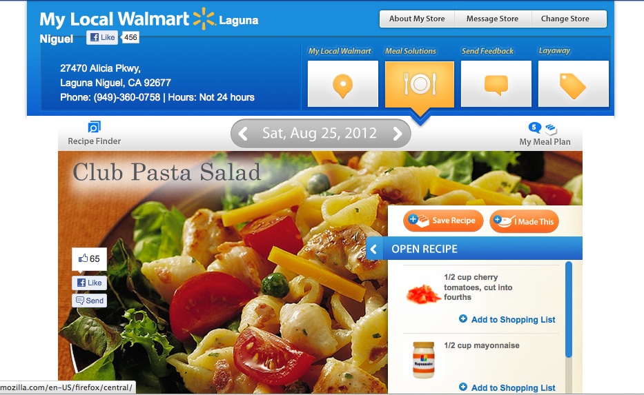 Walmart Meal Solutions App