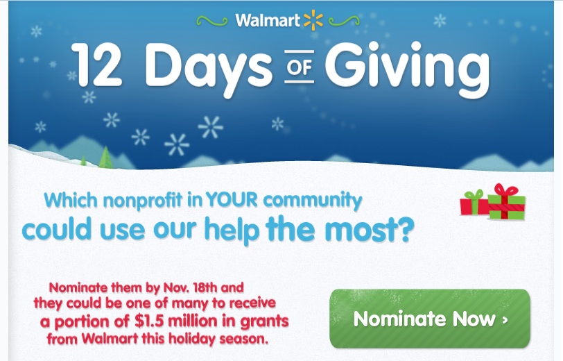 Walmart's 12 Days of Giving