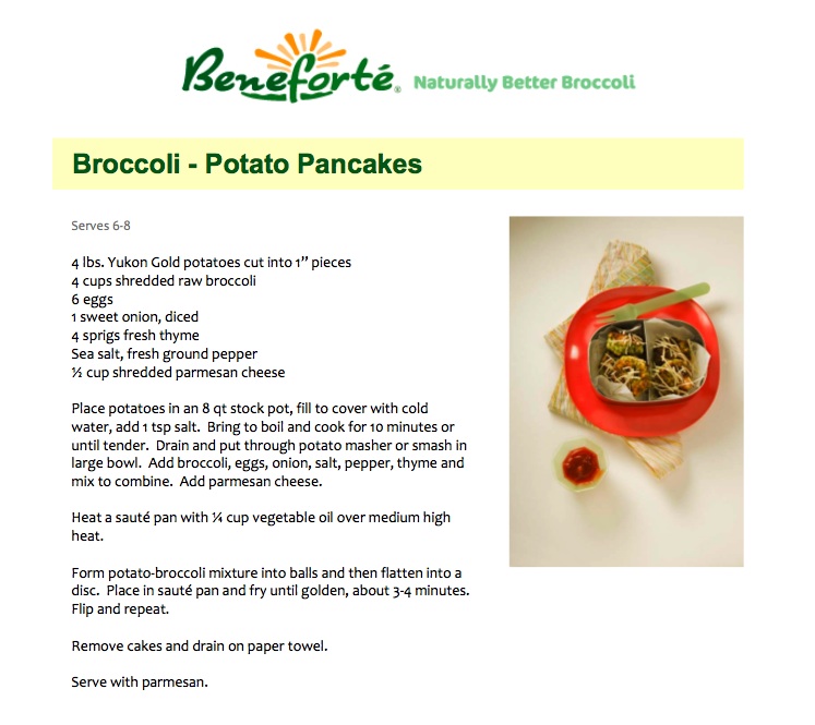 Broccoli Potato Pancakes
