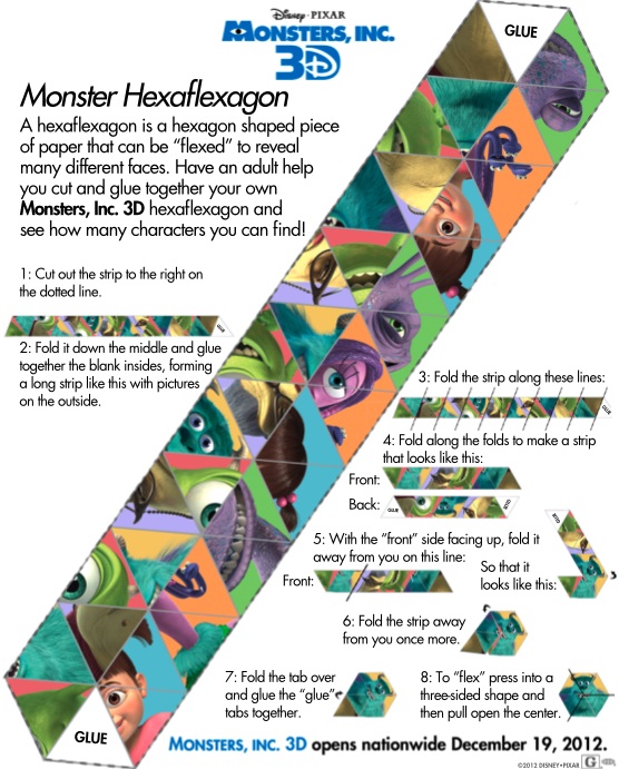 Monsters, Inc Hexaflexagon