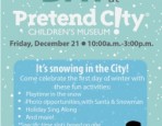 Snow Play Day at Pretend City Children's Museum