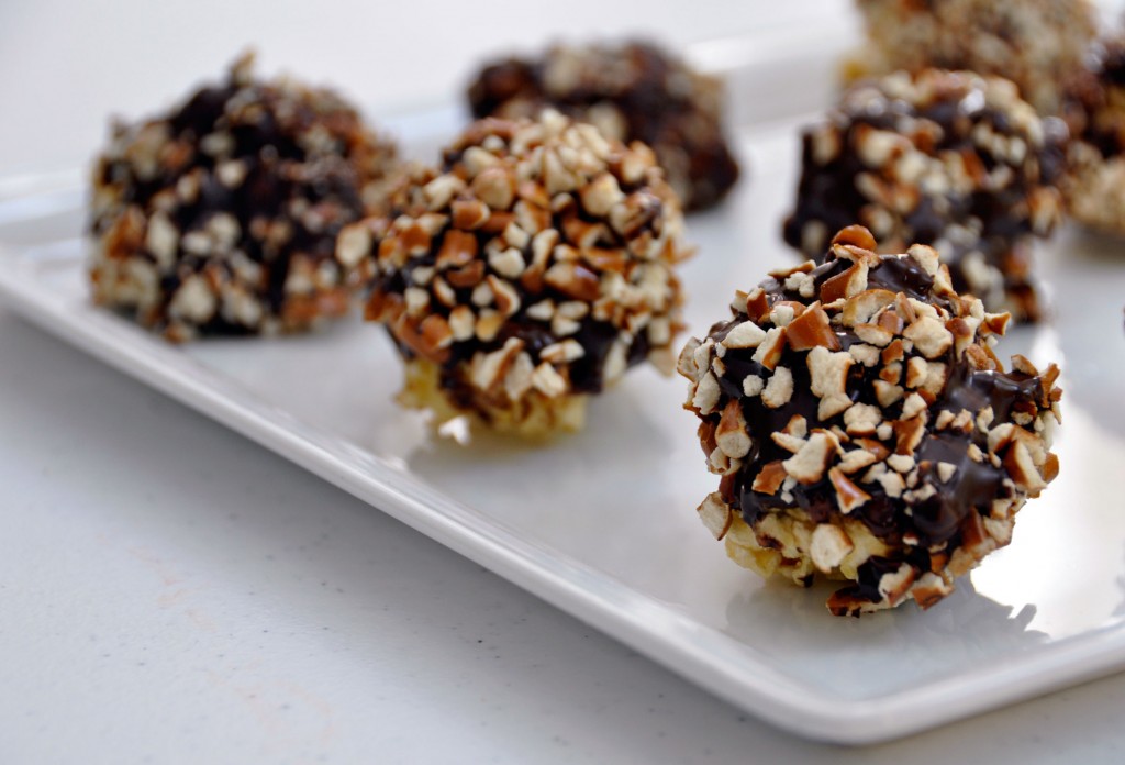 Chocolate Covered Popcorn Balls