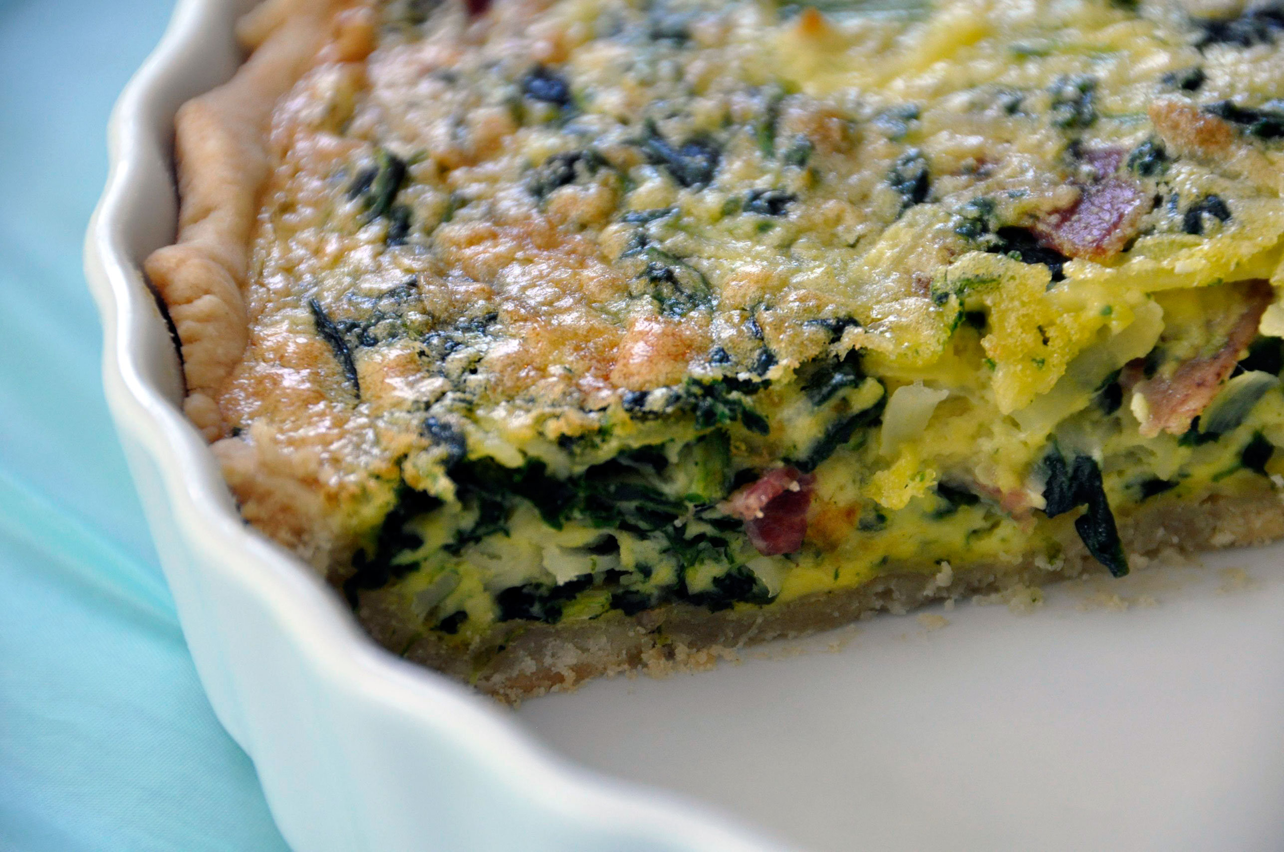 Easter Brunch Recipe Spinach Leek Gruyere Quiche