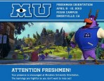 Monsters University Freshman Orientation