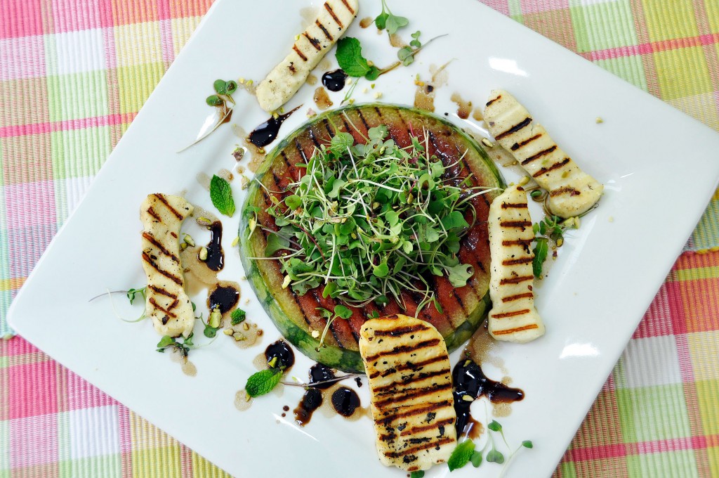 Grilled Watermelon and Halloumi Salad