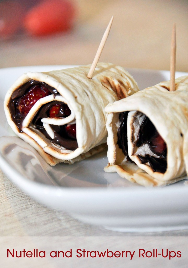Nutella and Strawberry Roll-Ups