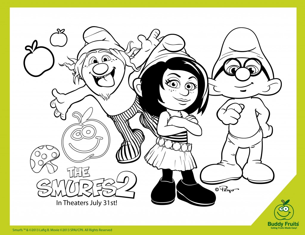 The Smurfs 2 Coloring Page