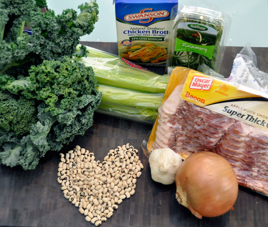 Black-Eyed Pea and Kale Soup Ingredients