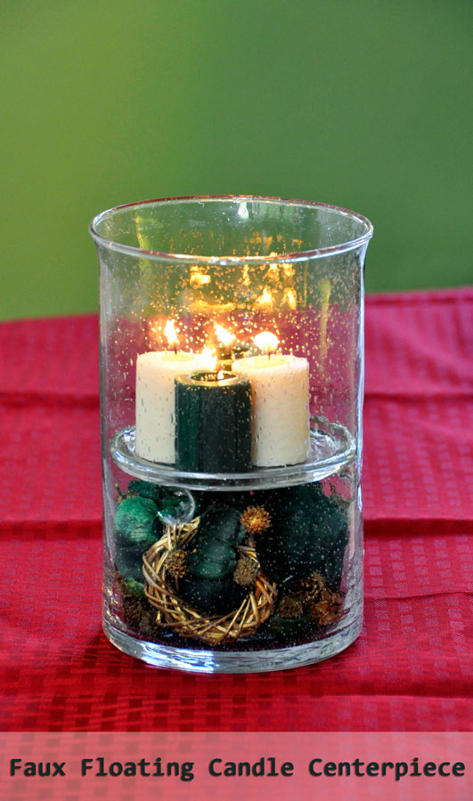 DIY Faux Floating Candle Centerpiece