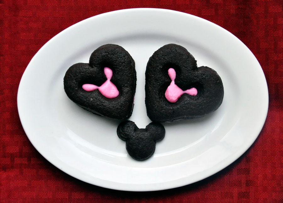 Mickey Mouse Heart Cookies
