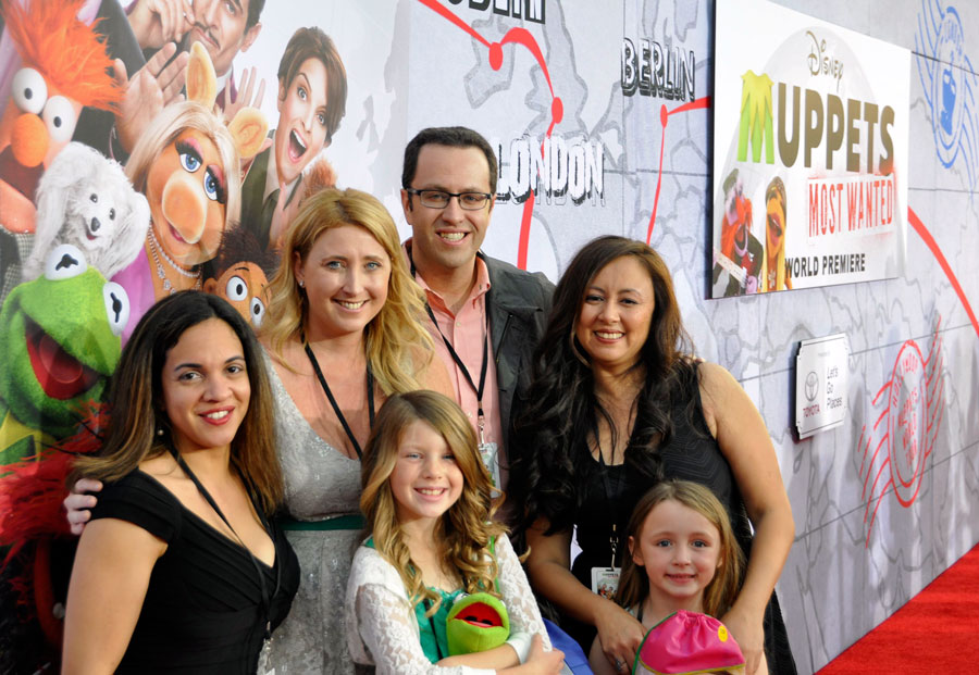 Jared Fogle Muppets Most Wanted Premiere