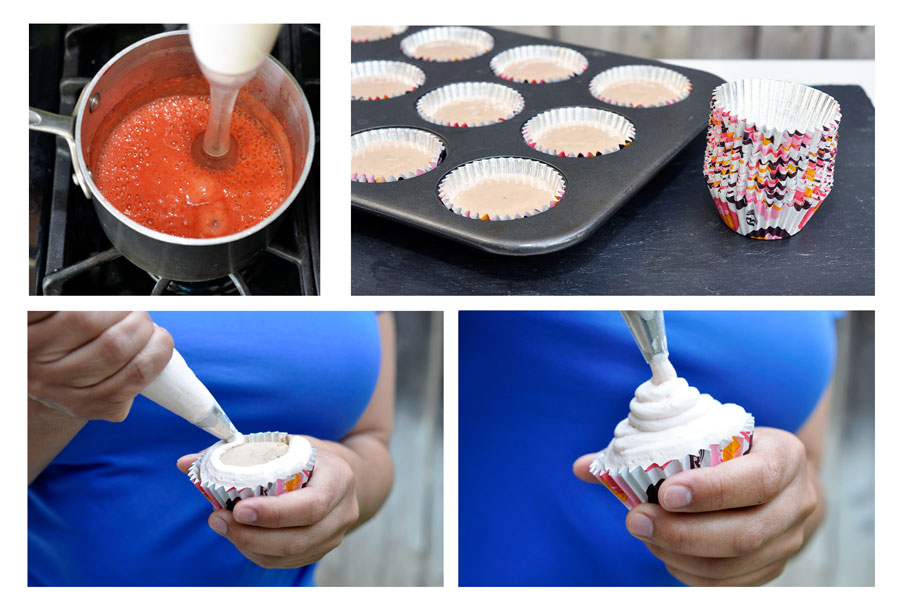 Preparing Strawberry Lemonade Cupcakes