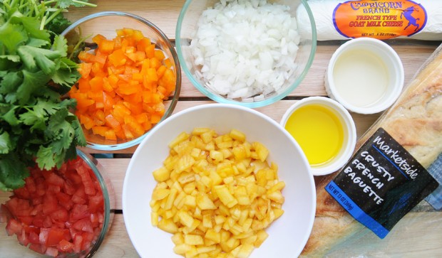 Peach Bruschetta Ingredients