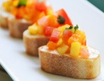 Peach and Goat Cheese Bruschetta