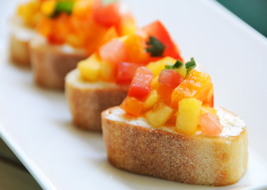 Peach and Goat Cheese Bruschetta Recipe Rockin Mama™
