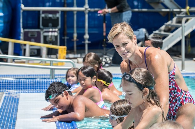 Dara Torres Teaching Swim