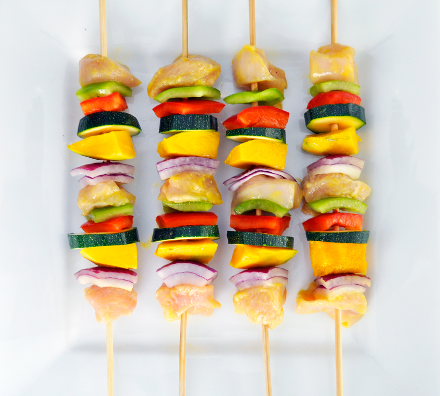 Mango Chicken Skewers Recipe - Rockin Mama™