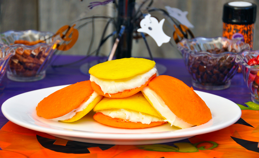 Candy Corn-Inspired Whoopie Pies-image