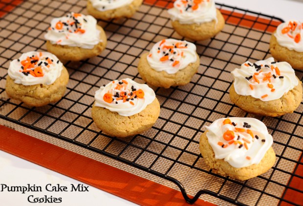 Pumpkin Cake Mix Cookies