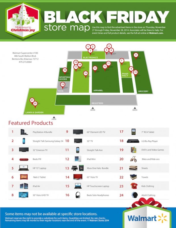 Walmart Black Friday Store Map