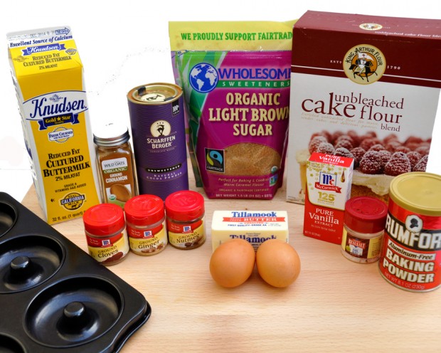 Ingredients for Gingerbread Donuts