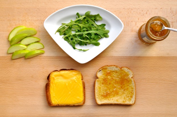 Ingredients for Gourmet Grilled Cheese