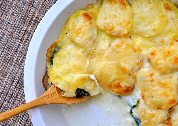 Spinach, Gruyere and Potato Gratin Rockin Mama™