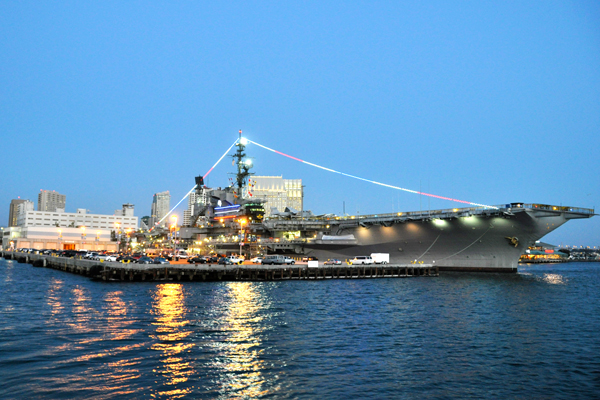 USS Midway at Night
