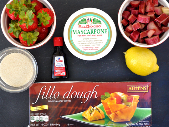 Strawberry Rhubarb Tart Ingredients