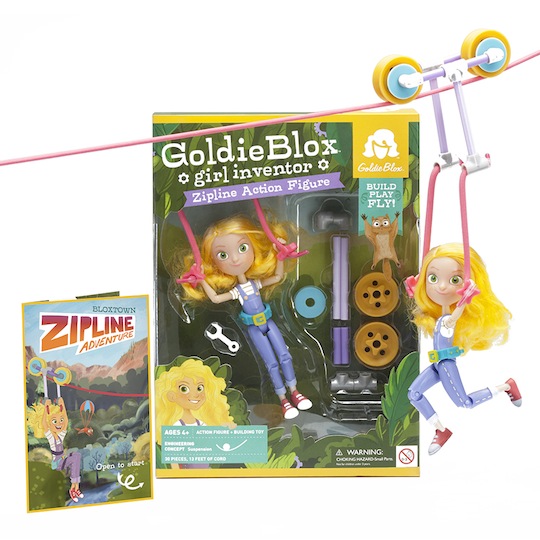 GoldieBlox Girl Inventor Zipline Action Figure