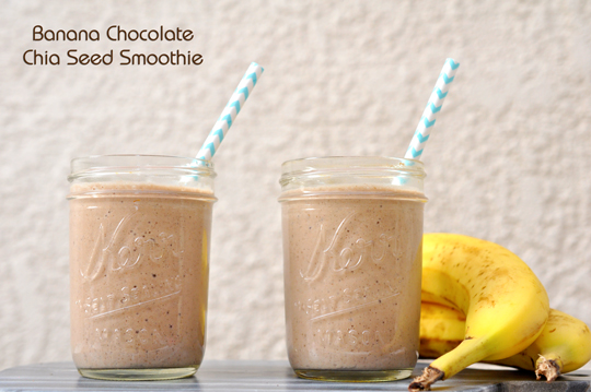 Banana Chocolate Chia Seed Smoothie