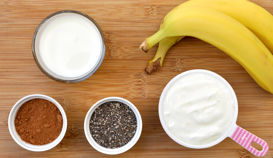 Banana Chocolate Smoothie Ingredients