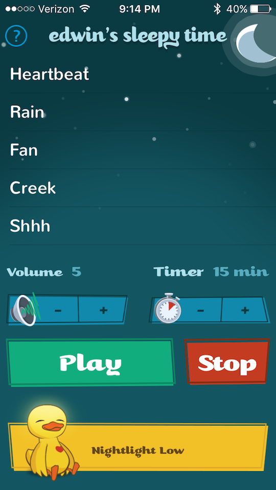 Edwin's Sleepty Time App