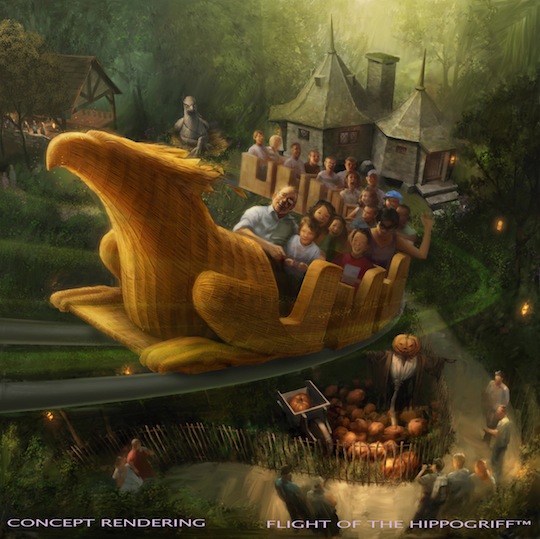 Flight of Hippogriff rendering