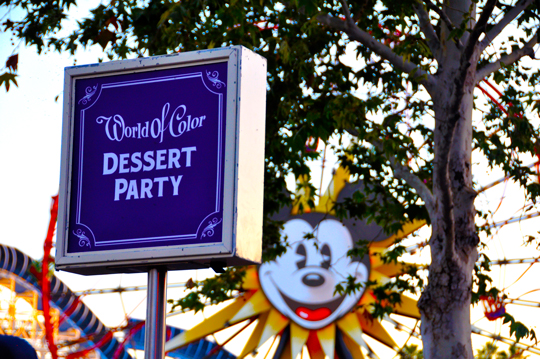 World of Color Dessert Party Disneyland Resort