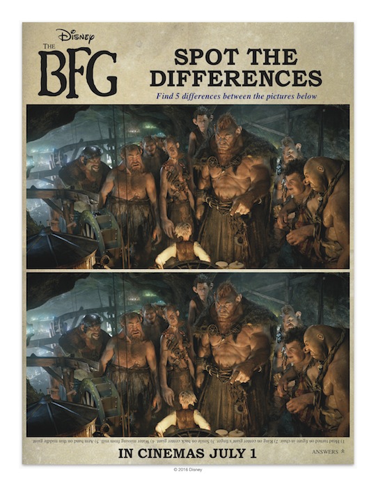 The BFG Spot the Differences