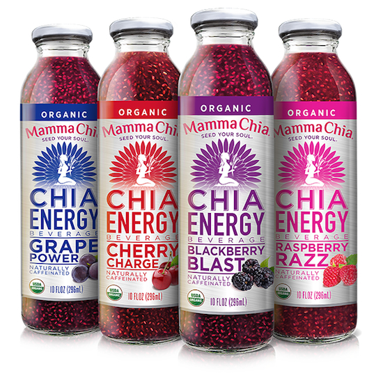 Mamma Chia Energy Beverages with Chia Seeds