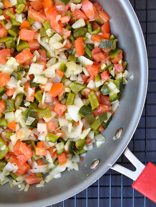 Sauteed Vegetables - Spinach and Cheese Tamales