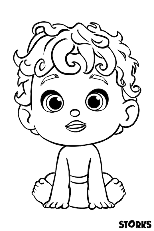 Storks Movie Printables Coloring Page Baby