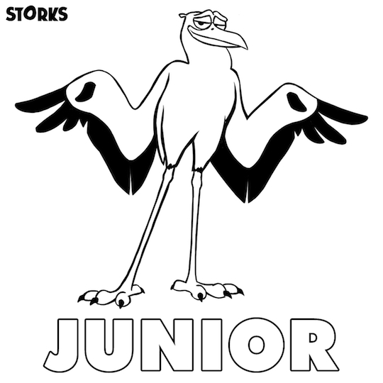 Storks Movie Printables Coloring Page Junior