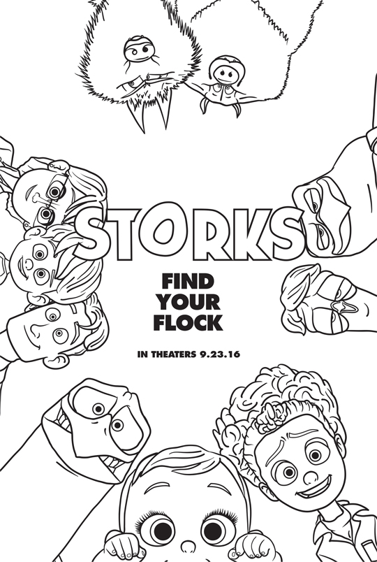 Storks Movie Printables Coloring Page