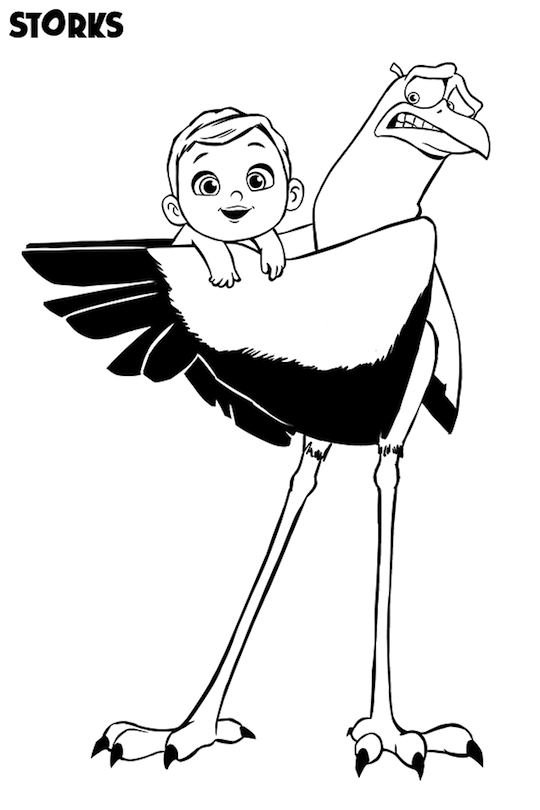 Storks movie printables Coloring Sheet