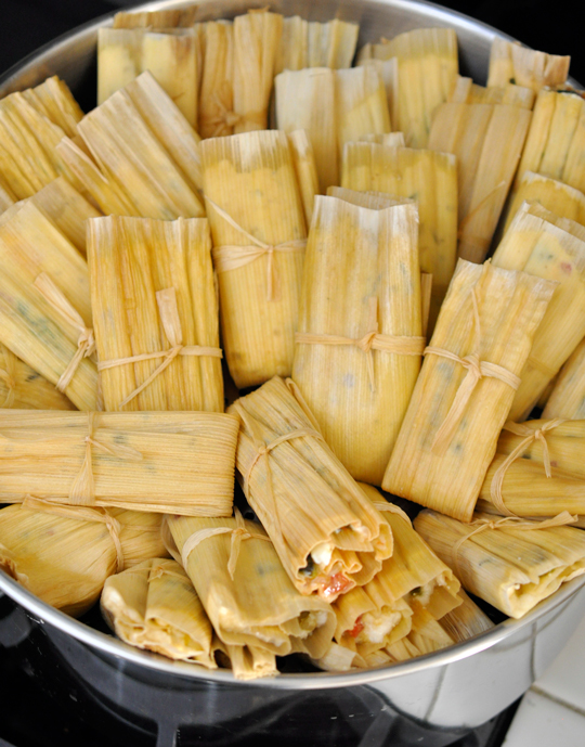 Spinach and Cheese Tamales