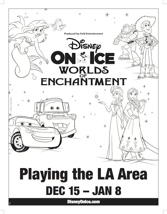 Disney on Ice Worlds of Enchantment Coloring Sheet