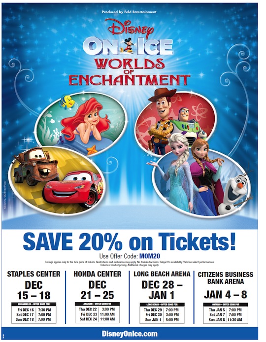 Mom Discount Flyer - Disney on Ice Worlds of Enchantment