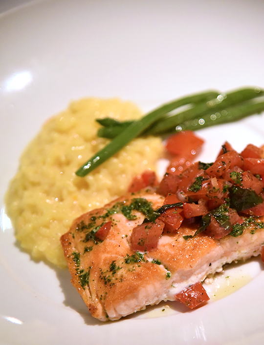 Salmon and Risotto - Hello Kitty Wine